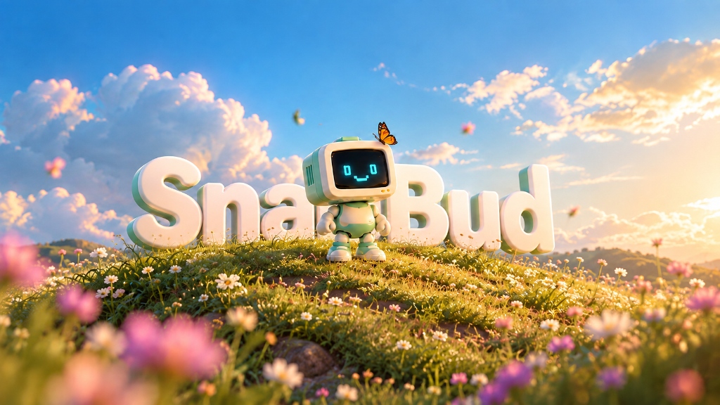 SnapBud in a sunny flower meadow